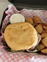 Double Cheeseburger with Bacon and Home Fries