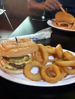 Onian Rings and Double Cheeseburger